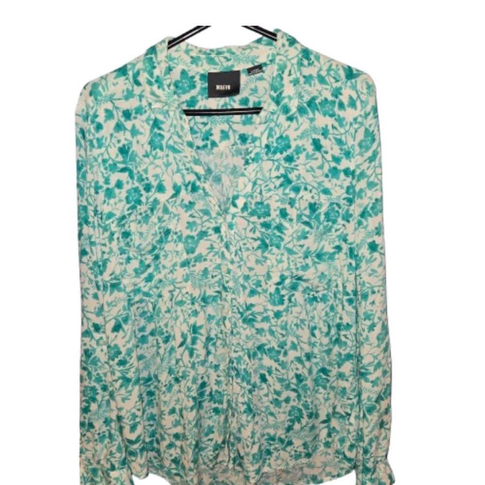 Maeve Teal Floral Blouse